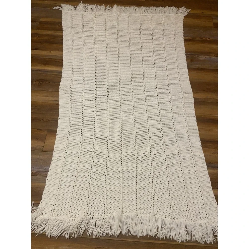 Crochet Knit Afghan Blanket Handmade Throw 38